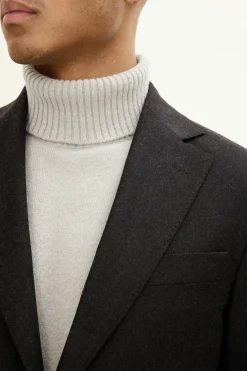 Slim Fit Flannel Blazer