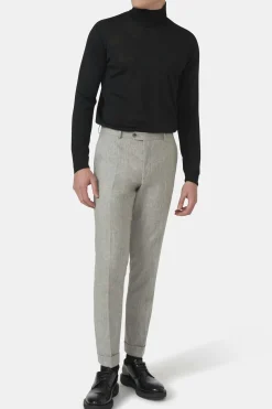 Slim Fit Flannel Trousers