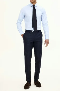 Slim Fit Flannel Trousers
