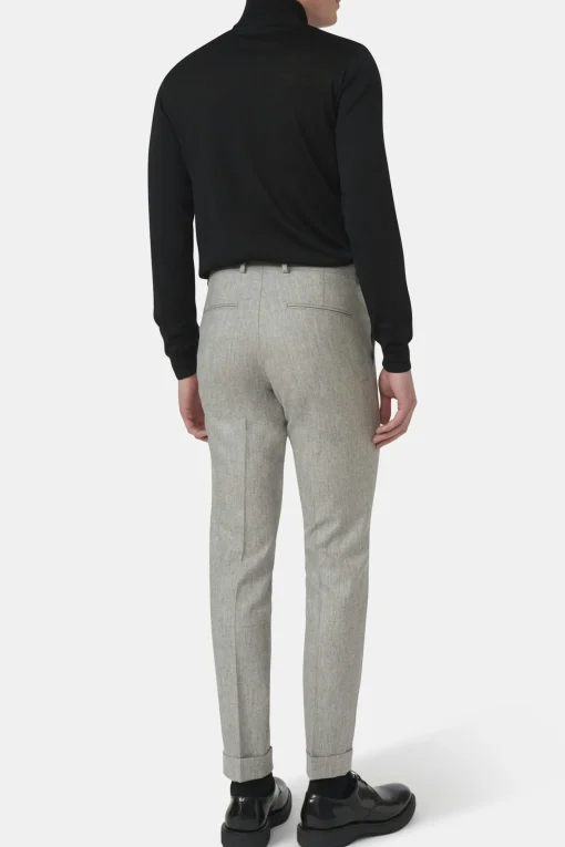 Slim Fit Flannel Trousers