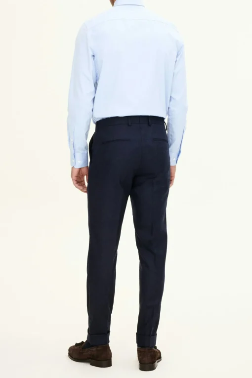 Slim Fit Flannel Trousers
