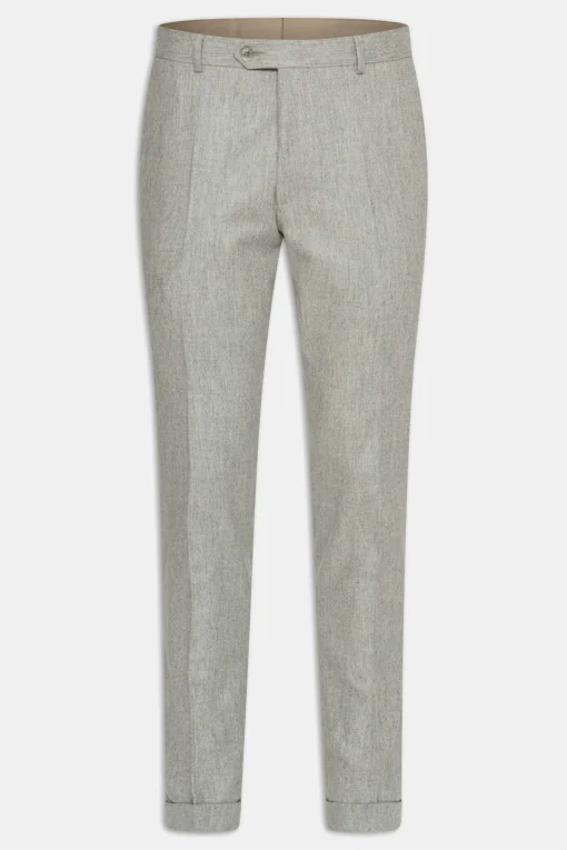 Slim Fit Flannel Trousers