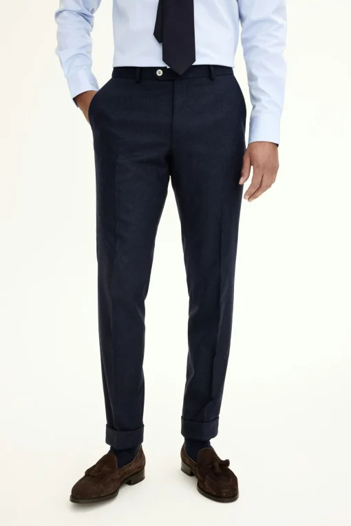 Slim Fit Flannel Trousers
