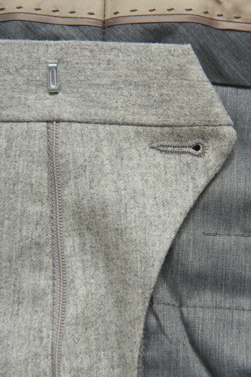 Slim Fit Flannel Trousers