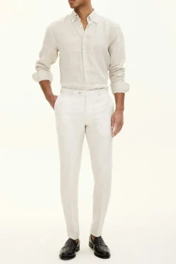Slim Fit Linen Trousers