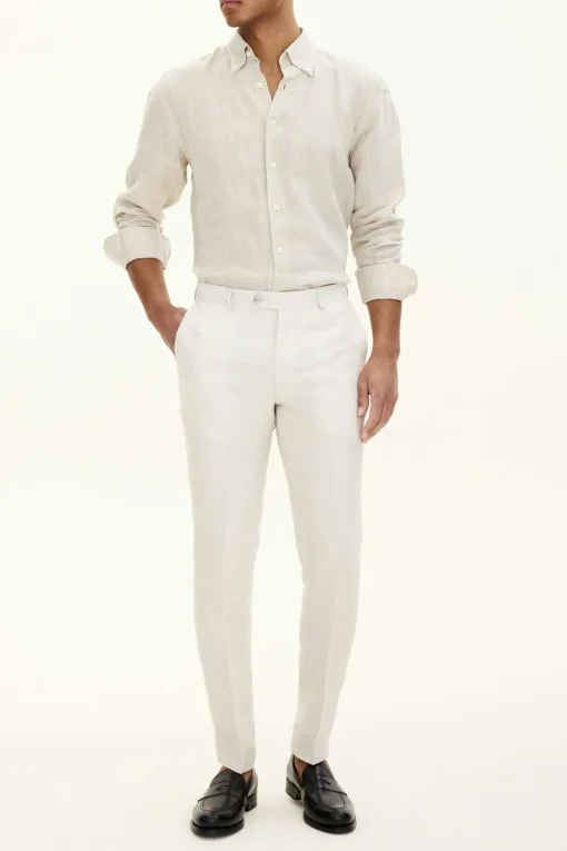 Slim Fit Linen Trousers