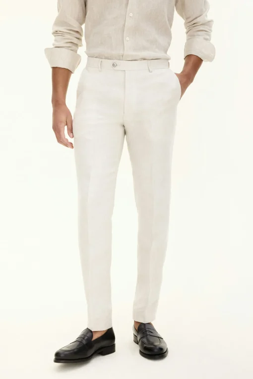Slim Fit Linen Trousers