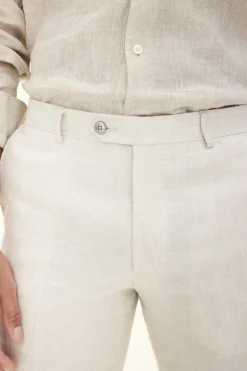 Slim Fit Linen Trousers