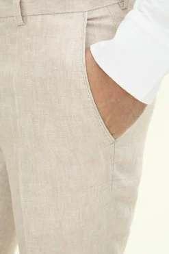 Slim Fit Linen Trousers