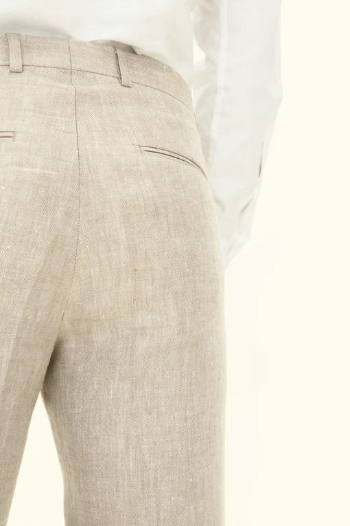 Slim Fit Linen Trousers