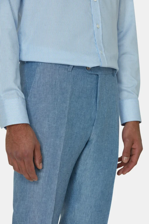 Slim Fit Linen Trousers