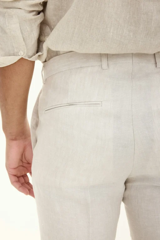 Slim Fit Linen Trousers