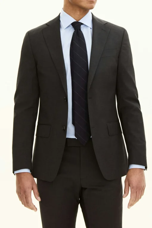 Slim Fit Microstructure Blazer