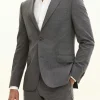 Slim Fit Microstructure Blazer