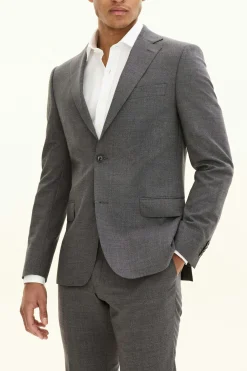 Slim Fit Microstructure Blazer