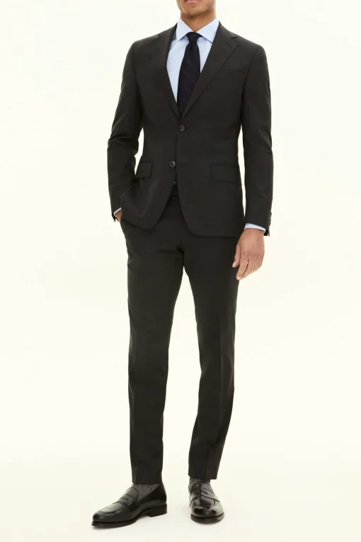Slim Fit Microstructure Blazer