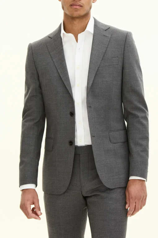 Slim Fit Microstructure Blazer