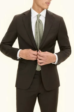Slim Fit Microstructure Blazer