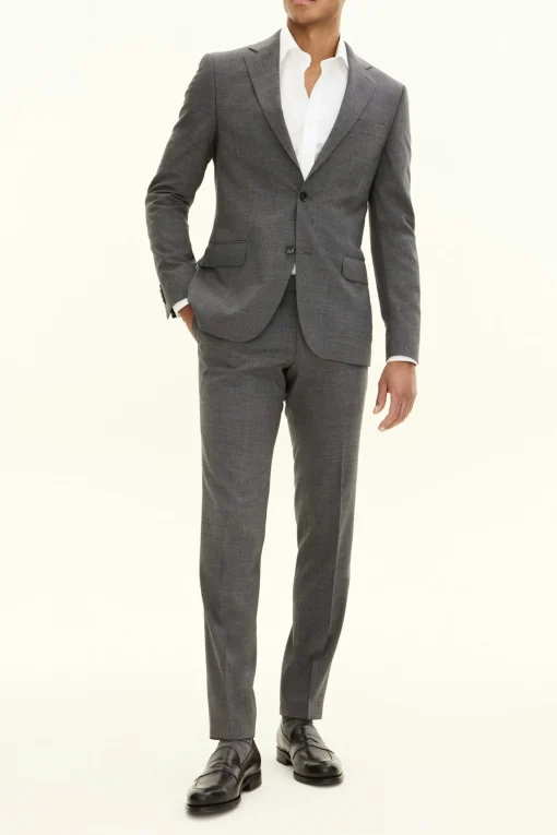Slim Fit Microstructure Blazer