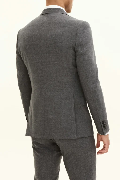 Slim Fit Microstructure Blazer