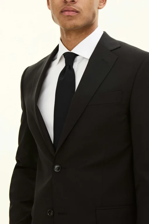 Slim Fit Microstructure Blazer