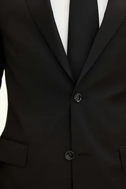 Slim Fit Microstructure Blazer