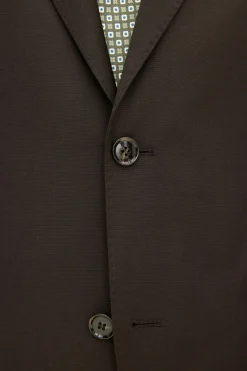 Slim Fit Microstructure Blazer