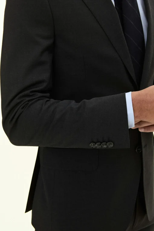 Slim Fit Microstructure Blazer