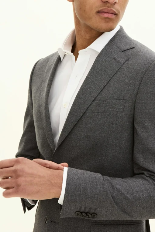Slim Fit Microstructure Blazer