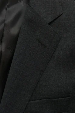 Slim Fit Microstructure Blazer