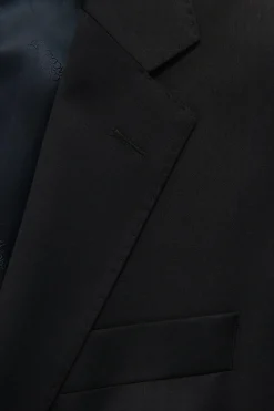 Slim Fit Microstructure Blazer