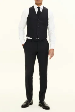 Slim Fit Microstructure Trousers