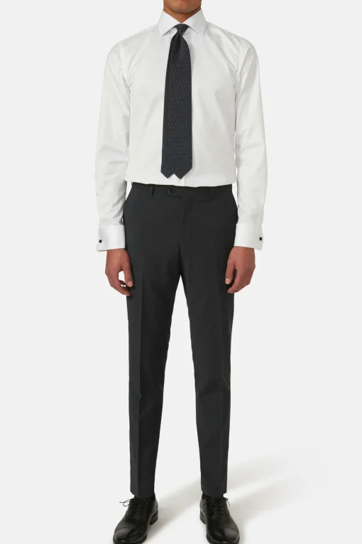 Slim Fit Microstructure Trousers