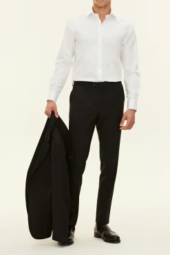Slim Fit Microstructure Trousers