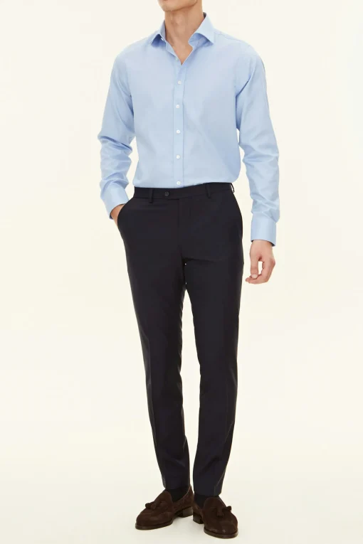 Slim Fit Microstructure Trousers