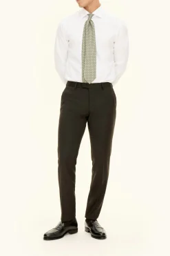 Slim Fit Microstructure Trousers