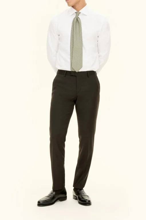 Slim Fit Microstructure Trousers
