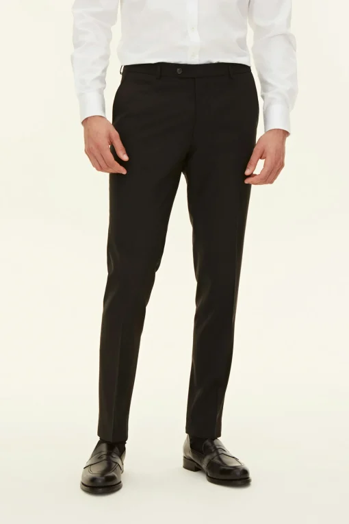 Slim Fit Microstructure Trousers