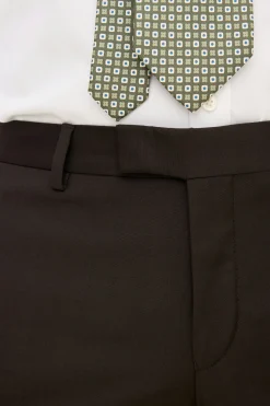 Slim Fit Microstructure Trousers
