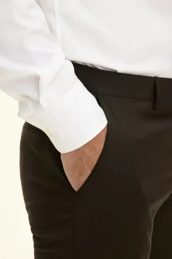 Slim Fit Microstructure Trousers