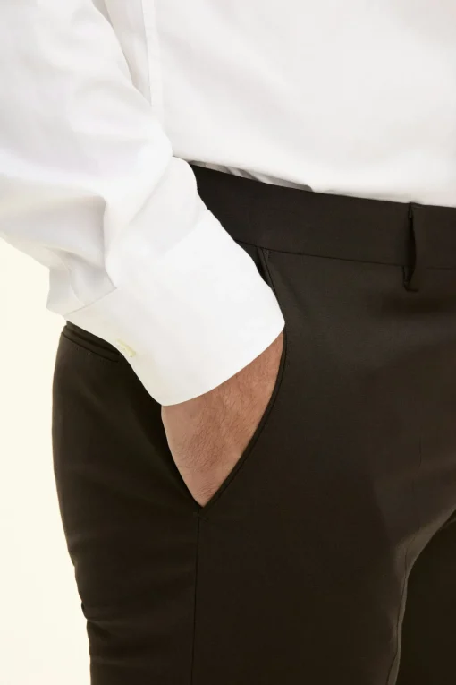 Slim Fit Microstructure Trousers