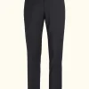 Slim Fit Plain Weave Wool Stretch Trousers