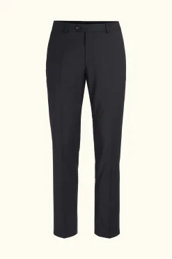 Slim Fit Plain Weave Wool Stretch Trousers