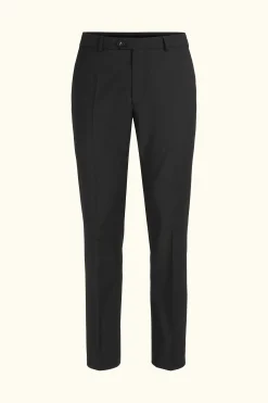 Slim Fit Plain Weave Wool Stretch Trousers