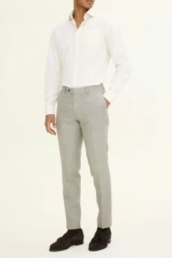Slim Fit Sharkskin Trousers