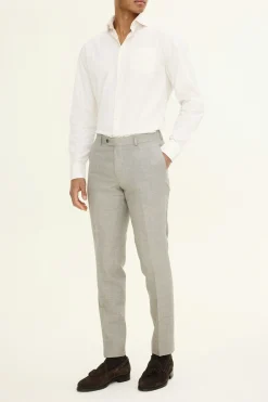 Slim Fit Sharkskin Trousers