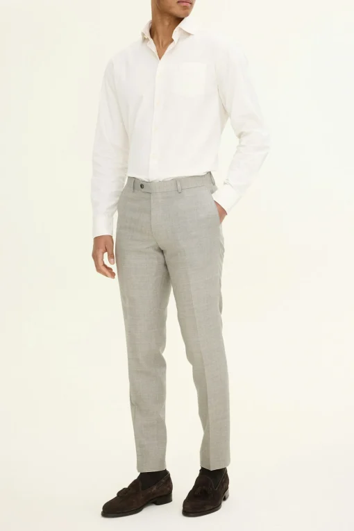 Slim Fit Sharkskin Trousers
