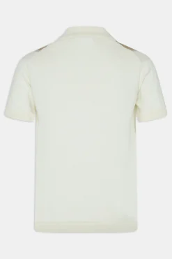 Slim Fit Striped Knit Poloshirt
