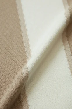 Slim Fit Striped Knit Poloshirt