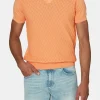 Slim Fit Structured Knit Poloshirt